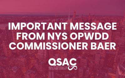 Important Message from NYS OPWDD Commissioner Baer